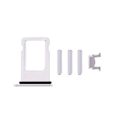 SIM Card Tray and Side Button for iPhone 8 Plus-Silver SIM Card Tray and Side Button for iPhone 8 Plus-Silver